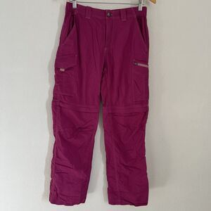 Columbia Convertible Pants Fuchsia Pink Omni Shade Rip Stop Hiking 30W / 30L